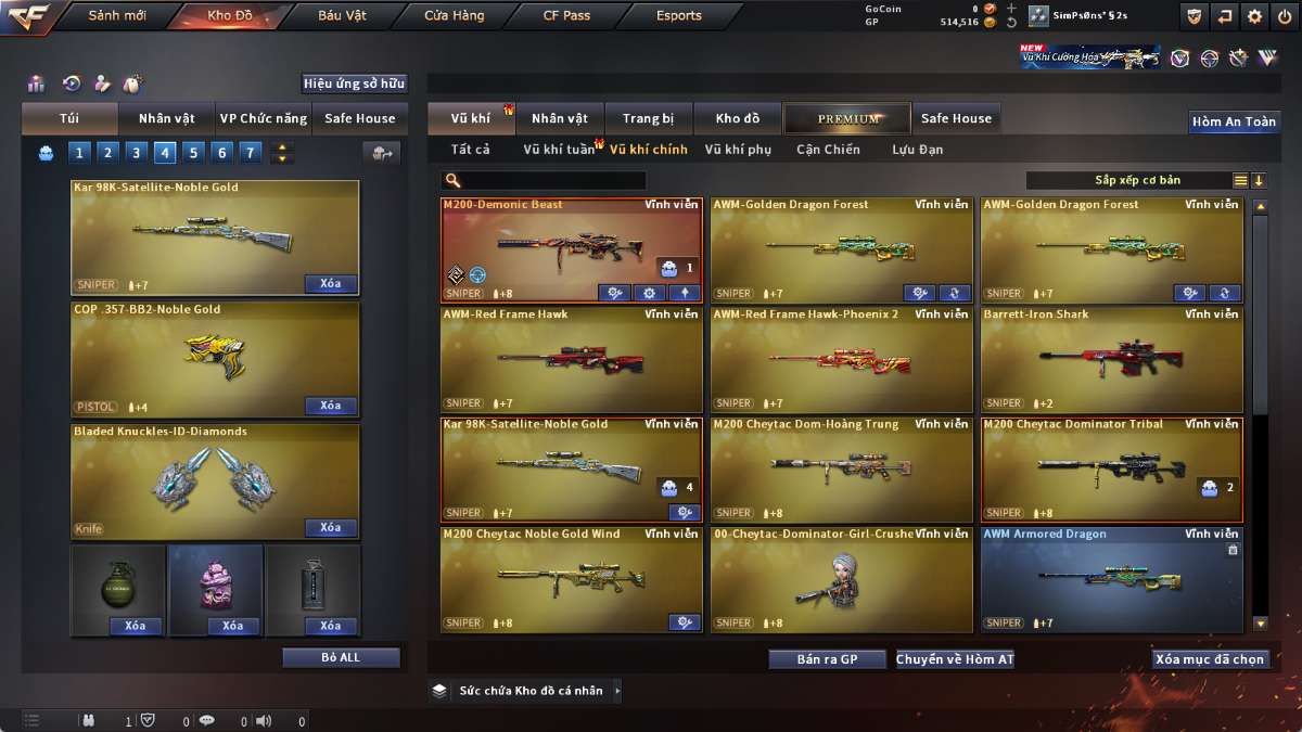 shop acc cf uy tin gia re